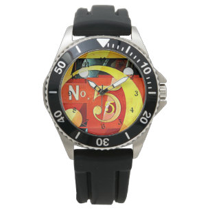 Montre Demuth : J'ai vu la figure 5 en or, art abstrait
