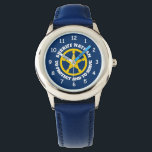 Montre d'enfant sur mesure avec badge d'étoile du<br><div class="desc">Montre d'enfant personnalisée avec le shérif de police jaune modèle de badge étoile. Montres poignées personnalisées pour enfants. Une idée cadeau unique pour les garçons et les filles. Créez un pour le futur flic, fils, petit-fils, neveu, petit frère, frère, frère, fille, petite-fille, cousin, ami, enfant, petit-enfant, petite ou grande soeur...</div>