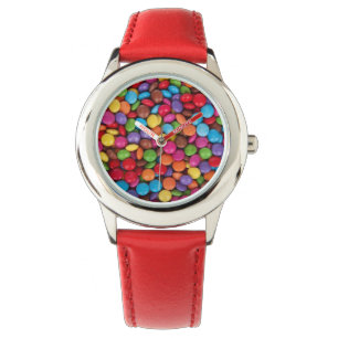 Montre d'enfants de sucrerie d'arc-en-ciel de
