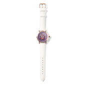 Montre dentelle de pomme d'argent art IA (Sangle)