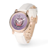 Montre dentelle de pomme d'argent art IA (Angle)
