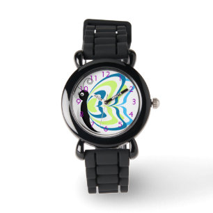 Montre des femmes papillon coloré