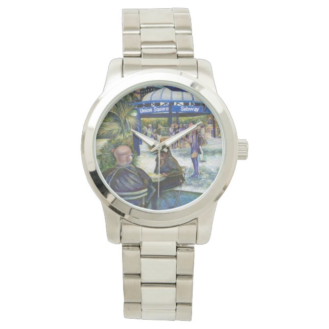 Montre Des gens passionnés jouent dans le parc, NYC (devant)