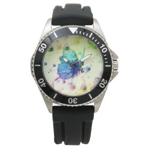 Montre des papillons aquarelle