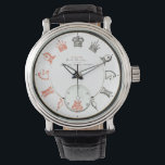 Montre des pièces d'échecs uniques<br><div class="desc">montre-bracelet avec pièces de jeu d'échecs.</div>