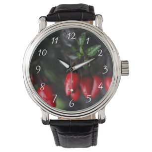Montre Des Red Hot Garden Salsa Chili Peppers.