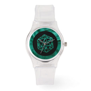 Montre Dés RPG Émeraude Vert Imaginaire Tabletop Gamer