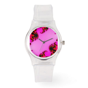 Montre des tourbillons roses
