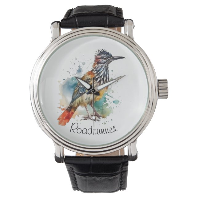 Montre Desert Spirit, Roadrunner en Aquarelle, coutume (devant)