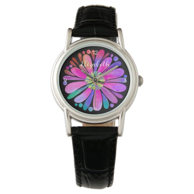 Montre Design coloré Boho Personnaliser (devant)