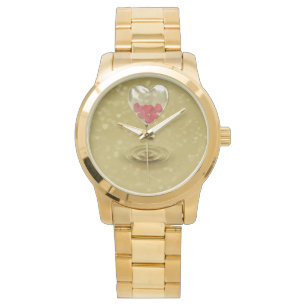 Montre Design de coeur en verre romantique