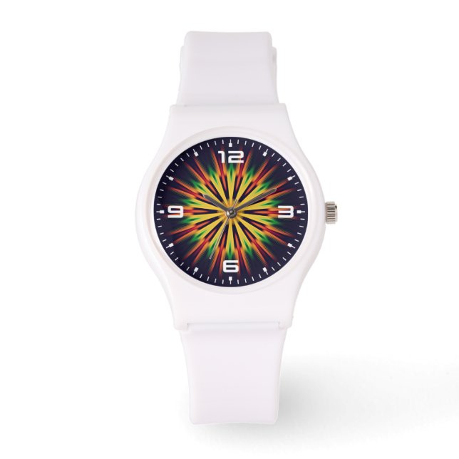 Montre Design de fleurs Kaleidoscope (Recto)
