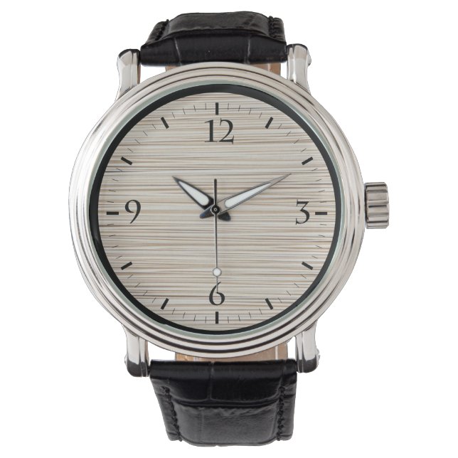 Montre Design de lignes brunes abstraites (devant)