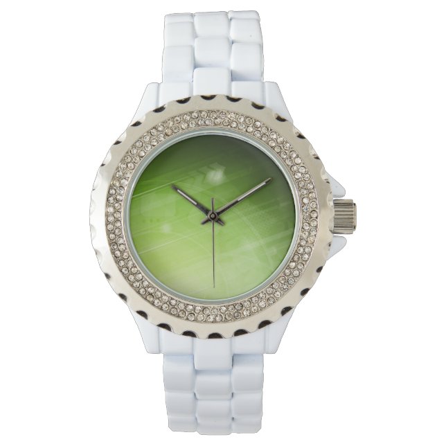 Montre Design de lumière verte dans un style high-tech (devant)