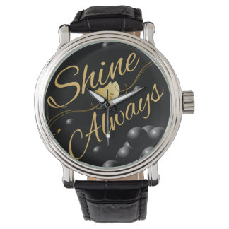 Montre Design de système solaire en texte doré