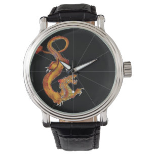Montre Design Dragon japonais couleur de l'eau