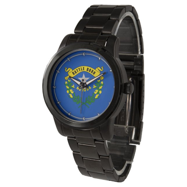 Montre Design du drapeau d'état du Nevada (Incliné)