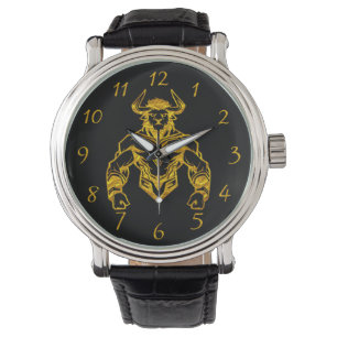 Montre Design graphique Gold Bold Bison