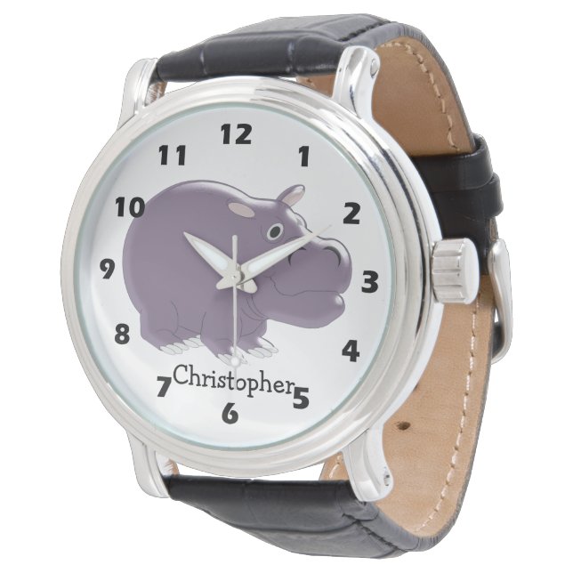 Montre Design Hippopotame (Incliné)