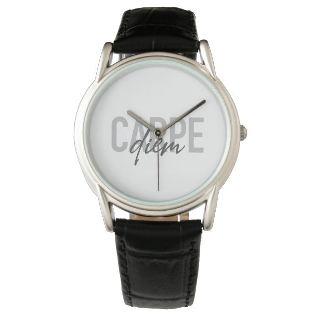 Montre Design moderne, simple, urbain, cool Carpe Diem (devant)