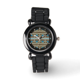 Montre Design Turquoise Grey Southwestern