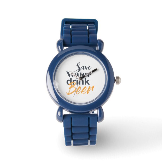 Montre Design urbain, tendance, drôle, économiser de l'ea (Recto)