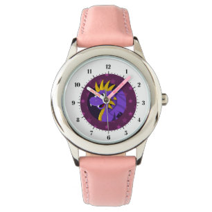 Montre Dessin animé de dragon violet