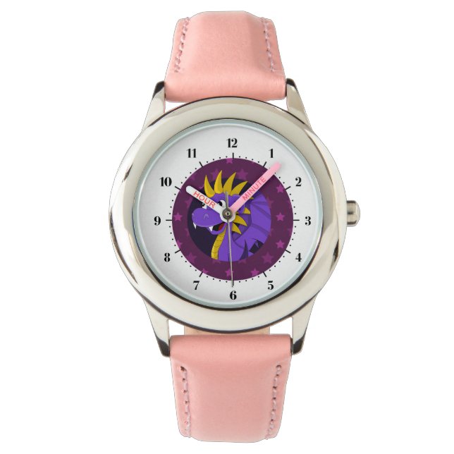 Montre Dessin animé de dragon violet (devant)