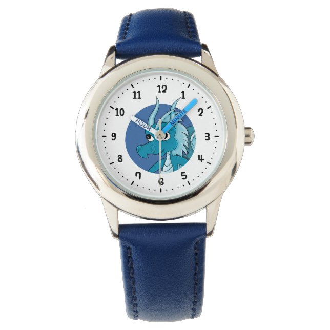 Montre dessin animé dragon bleu (devant)