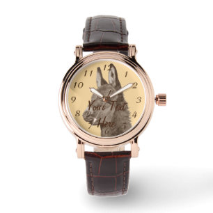 Montre dessin au crayon noir et blanc de l'âne mignon