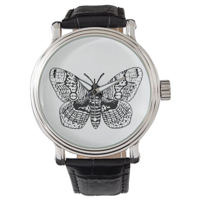 Montre Dessin Brahmin moth (devant)