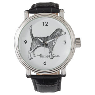 Montre Dessin de chien élégant Beagle mignon