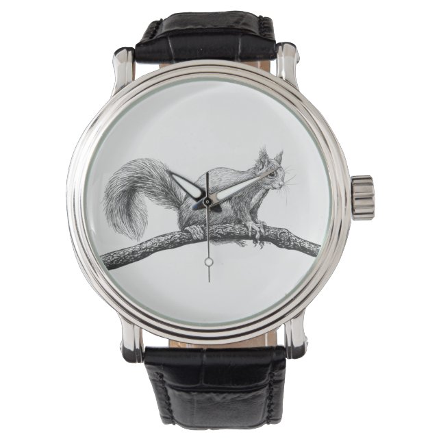 Montre Dessin d'écureuil (devant)