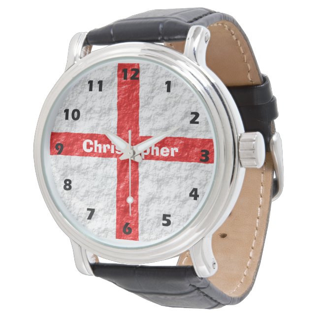 Montre Dessin du drapeau anglais (Incliné)
