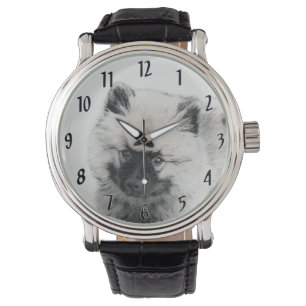 Montre Dessin Keeshond Chiot - Joli dessin original Chien
