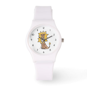 Montre dessin mignon lion enfants retro safari jungle ani