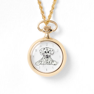Montre Dessin simple de contour de chien en peluche dalma