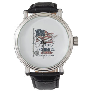 Montre Dessin vectoriel de drapeau de pêche patriotique v