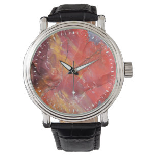 Montre Détail de bois pétrifié rouge, Arizona