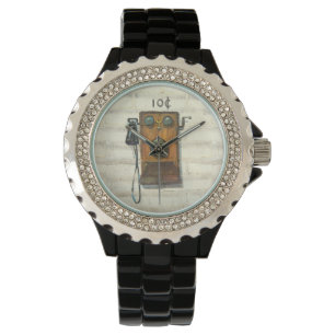 montre détraquée antique de téléphone