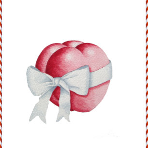 Montre deux coeurs romantiques attachés avec un arc blanc