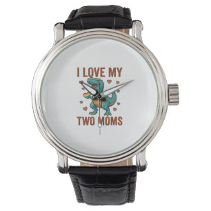 Montre Deux mamans fières de la conception de T-Shirt vec