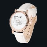 Montre Devis de définition de fonction personnalisée<br><div class="desc">Cette définition de citation de Funtie est la façon parfaite de célébrer le lien spécial que votre soeur partage avec votre enfant en tant que "Tante Amusante". Cette conception est quelque chose qui non seulement égaye sa vie, mais aussi capture la joie et l'amour uniques qu'elle apporte à votre famille....</div>