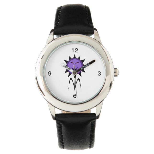 Montre d'Halloween Kawaii Goth Flower (devant)