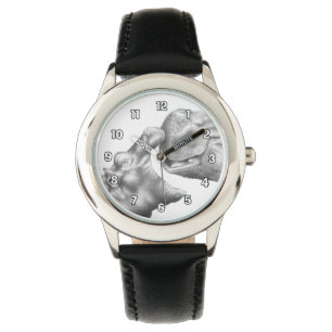 Montre d'hippopotame et de veau