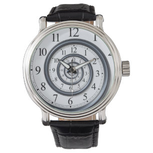 Montre d'horloge de la goutte spirale