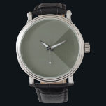 Montre Diagonale Moss Green personnalisable<br><div class="desc">Faites une impression avec cette montre diagonale verte Moss - où la théorie moderne des couleurs rencontre le design minimaliste. Doté d'une division diagonale subtile, d'un côté mat et de l'autre moucheté, ce garde-temps capture l'équilibre et le mouvement en un seul coup d'oeil. Son ton terreux mais sophistiqué en fait...</div>