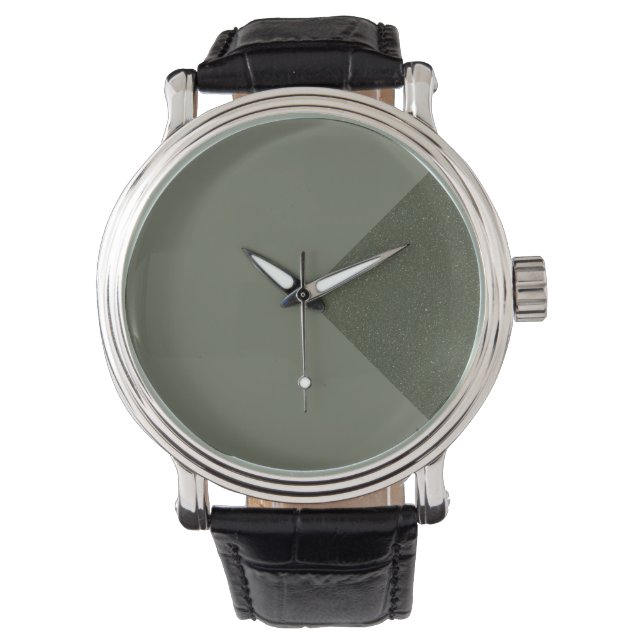 Montre Diagonale Moss Green personnalisable (devant)