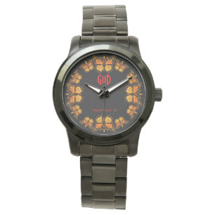 Montre Dial papillon monarque sur un