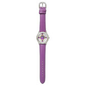 Montre DIGITAL GEMME PIERRE or améthyste violet (Plat)